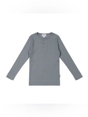 Organic Cotton Modal Long Sleeve Henley | Jamie Kay | 2Y